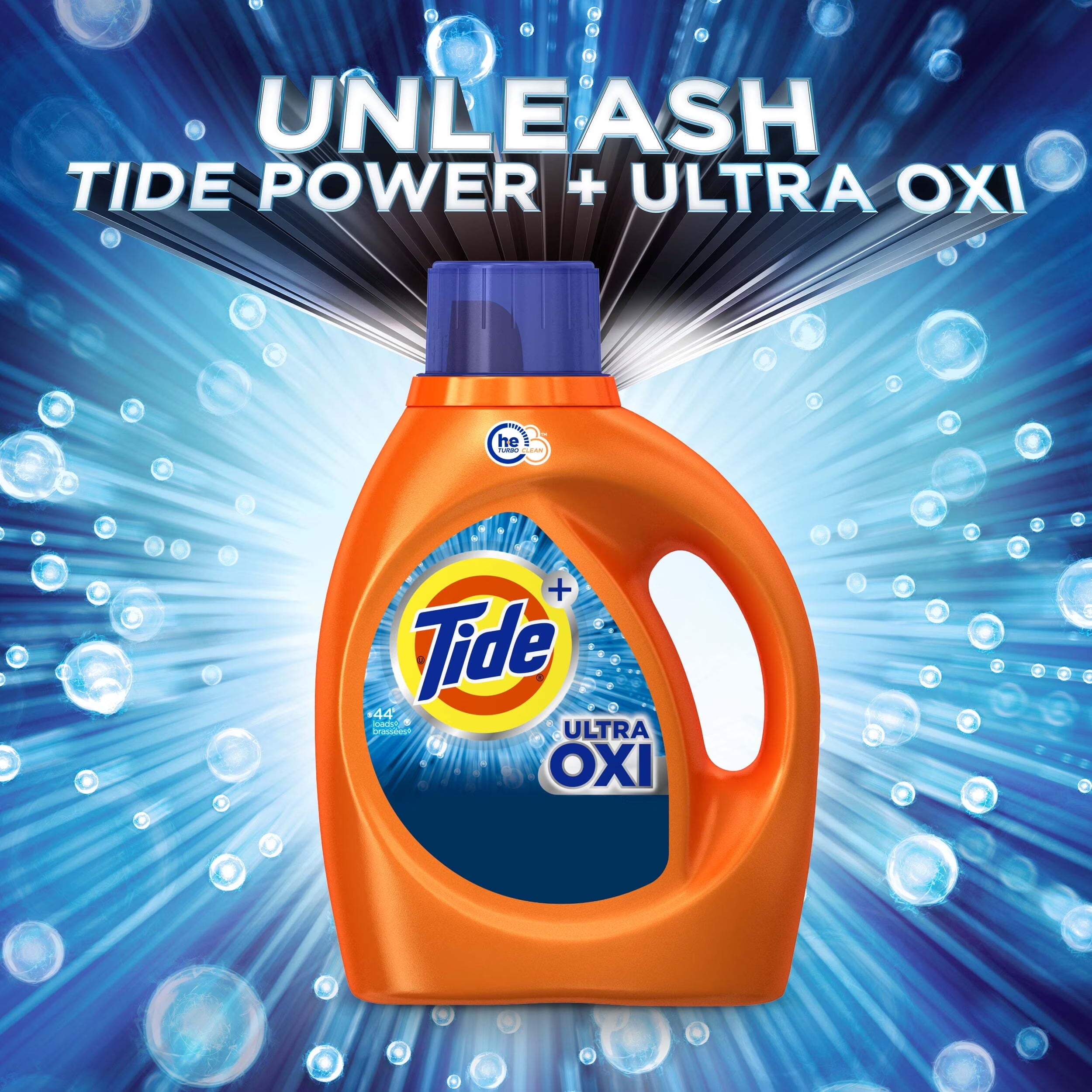 Ultra Oxi Liquid Laundry Detergent, HE Compatible, 84 Fl Oz, 59 Loads