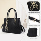 Genuine Leather Satchel Handbags for Women Top-Handle Bags Elegant Shoulder Purses