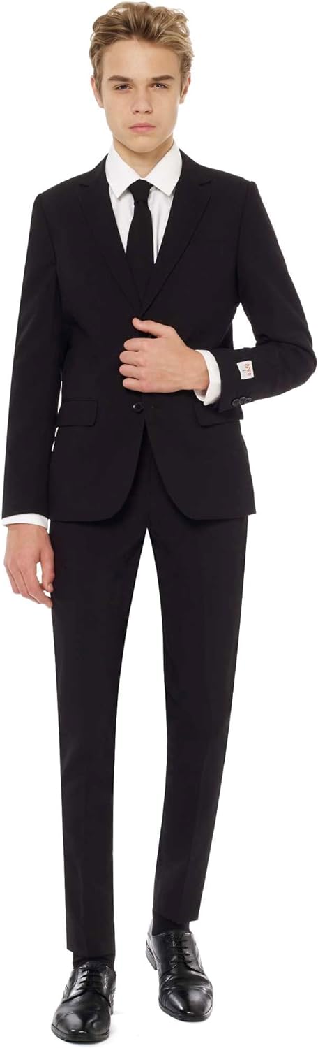 Teen Boys Solid Color Party Suit - Prom and Wedding Party Outfit - Including Blazer, Pants and Tie