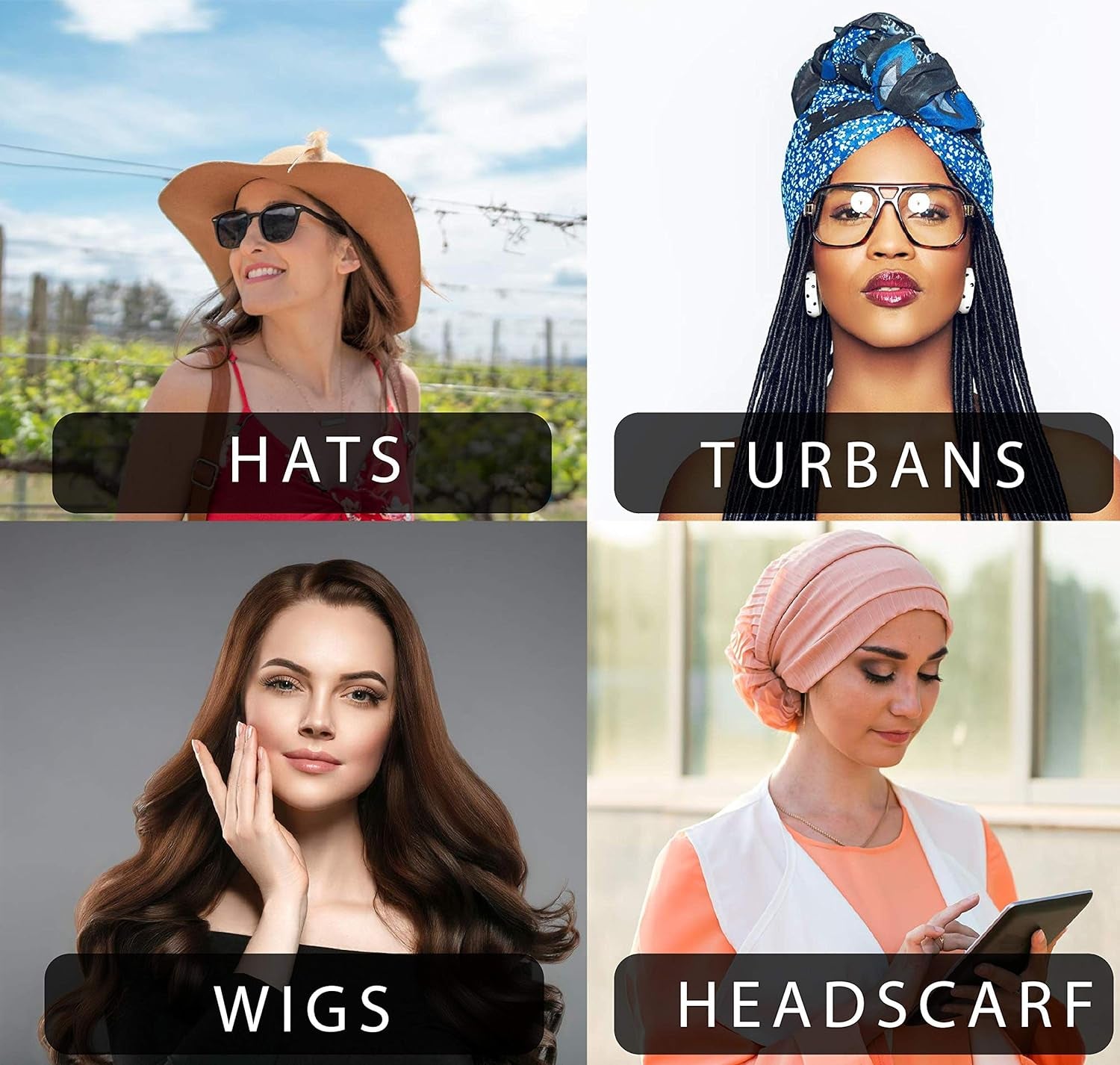 Wig Grip Headbands for Women- Adjustable to Custom Fit Your Head - Velvet Comfort - Wig Bands No Slip Breathable Lightweight Material for All Day Wear! Keep Wig Comfortably Secured