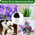 6.7 Inch Self Watering Pots for Indoor Plants, 4 Packs African Violet Pots with Indicator, Black Wick Pot with Drainage Holes, Self Watering Planters for Orchid, Devil'S Ivy, White