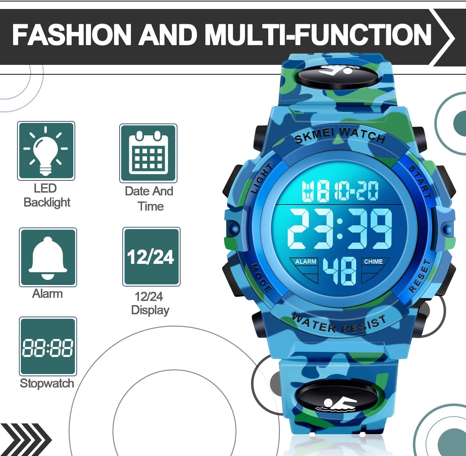 LED Digital Waterproof Watch for Kids - Kids Gifts