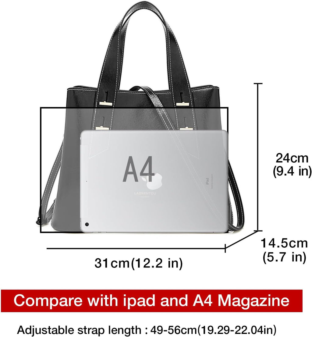Women Crossbody Handbags Genuine Leather Satchel Handbags for Women Top-Handle Shoulder Tote Purses