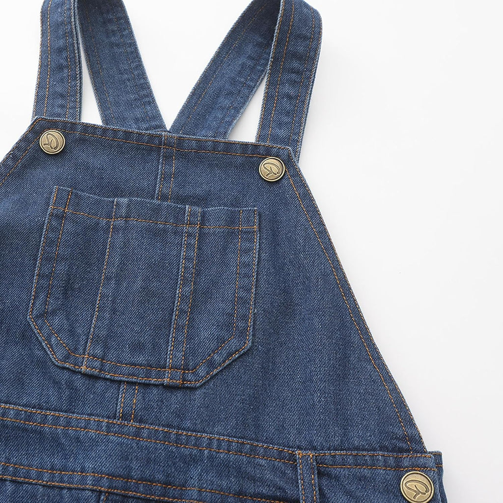 Boys Denim Bib Overalls, Size 3T-10