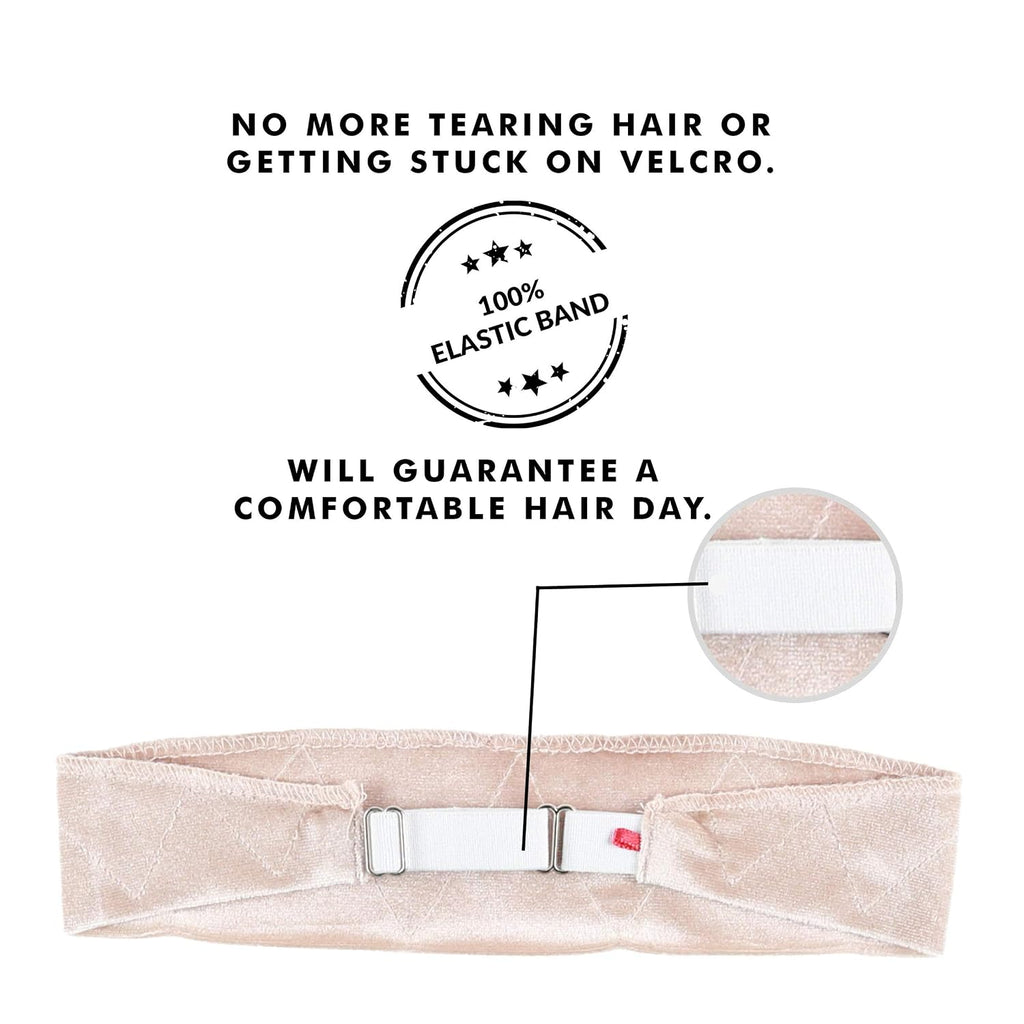 Wig Grip Headbands for Women- Adjustable to Custom Fit Your Head - Velvet Comfort - Wig Bands No Slip Breathable Lightweight Material for All Day Wear! Keep Wig Comfortably Secured
