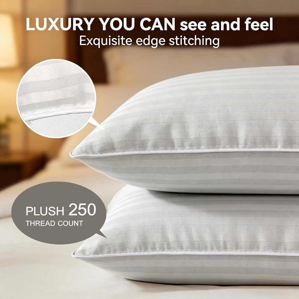 Decorative Pillows, Inserts & Covers Throw Pillows for Bed | 27X17 Queen Size Bed Pillows for Sleeping Premium Fill Pillows, Soft Supportive Hotel Quality Sleeping Pillows