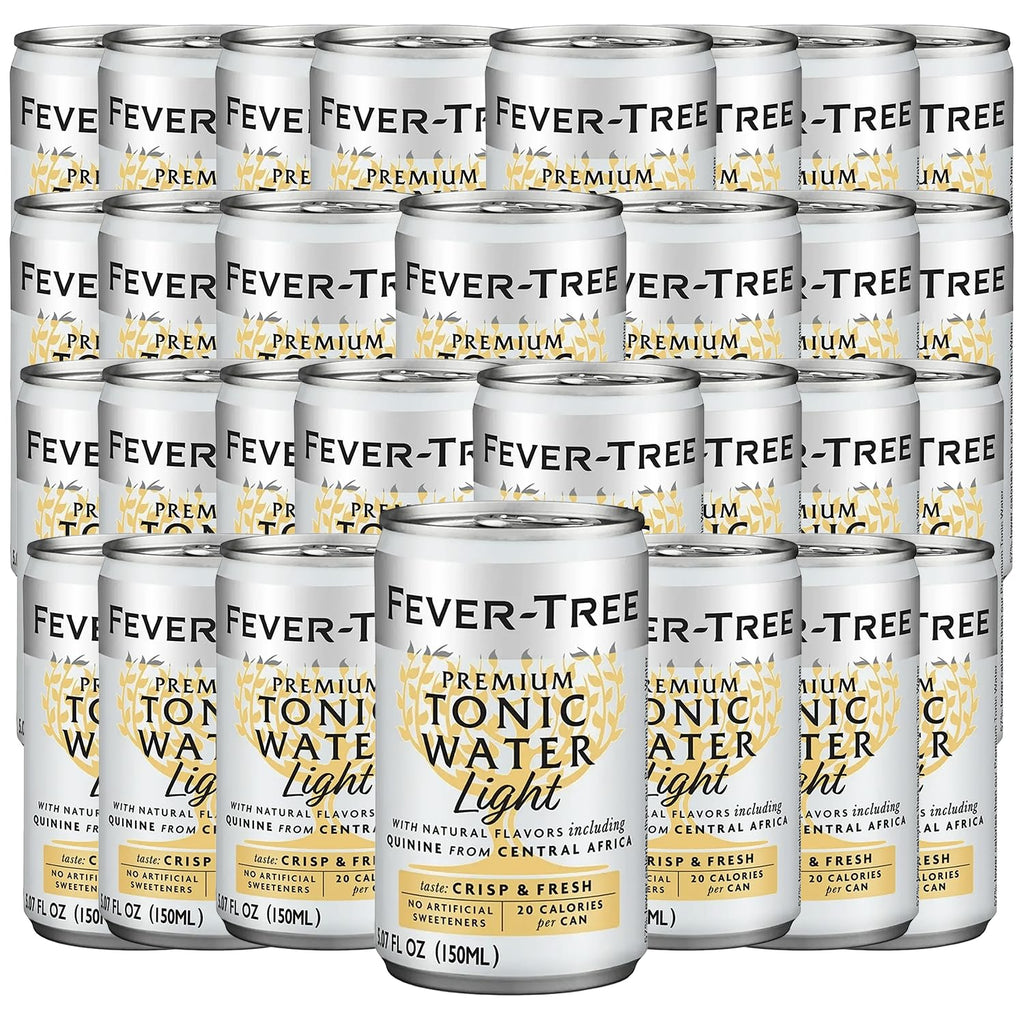 Fever Tree Light Tonic Water - Premium Quality Mixer and Soda - Refreshing Beverage for Cocktails & Mocktails 150Ml Cans - Pack of 30