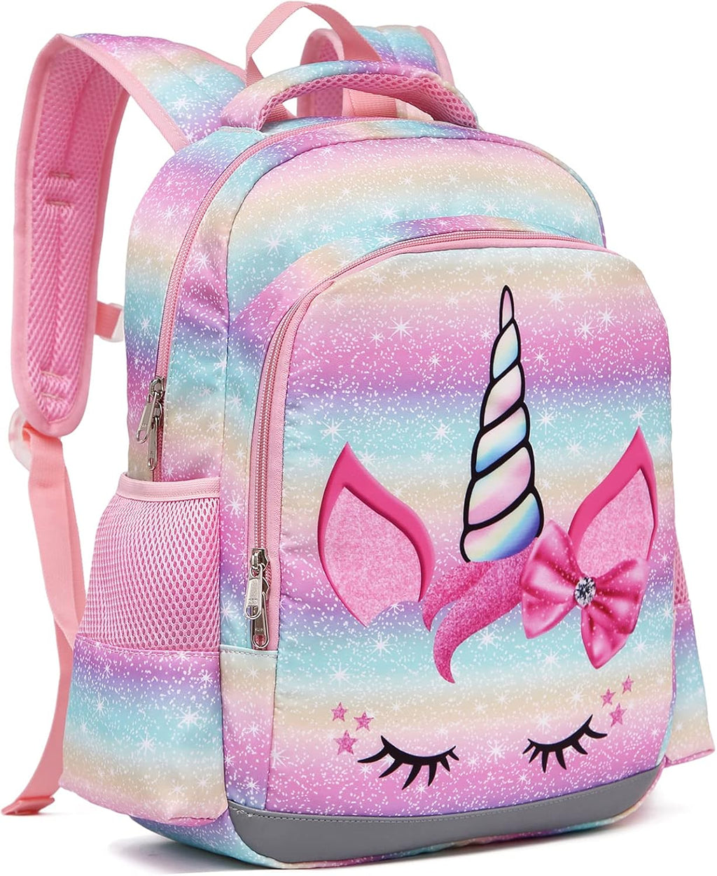 Girls Backpack, Kids Backpacks for School Kindergarten Girls Backpack with Lunch Box & Chest Strap