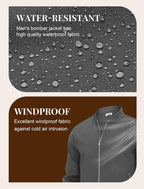 Men Bomber Jacket Lightweight Casual Fashion Stylish Windbreaker | Zip up Bomber Jacket, Water & Wind Proof Jacket with Zip Pocket, Fashion Stylish Lightweight Windbreaker for Spring Fall