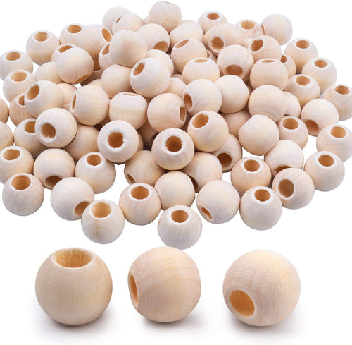 200 Pieces Wooden Beads, Natural round Wood Loose Beads Wood Spacer 10Mm Diameter and 3Mm Hole