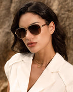 Polarized Sunglasses for Women UV400 Protection CA3216 | Handcrafted Acetate, Nickel-Free Metal Frame, Elegant Design, Shatterproof Lenses, Includes Leather Case, for Driving, Daily