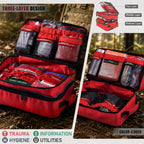 IFAK Trauma Kit 18Pcs, Tactical First Aid Kit | Venom Extractor & Emergency Blanket, Trauma Kit Combat Pack for Trauma Wound Care, Gunshot, Outdoor, Hiking, Car & Camping