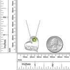 Birthday Gifts for Women 925 Sterling Silver Mom Necklace August September Birthstones Necklace Peridot Blue Sapphire and More Stones Jewelry for Her Love Heart Pendant Necklace