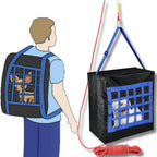Fire Emergency Escape Bag for Pets up to 100 Pounds - Rope 50Ft Incl. - Safety Equipment Carrier - Rapid Rescue Bag for Pets Animals (Large 28"X21"X14") - Life-Saving Tool for Dogs, Cats - Rescue Sack