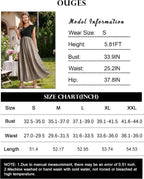 Women'S Ruffle Sleeve Patchwork Maternity Maxi Dress with Pockets | Soft Lightweight Fabric, Crew Neck, Stylish Print, Relaxed Fit, Baby Shower, Maternity Photoshoot, Casual, Daily Wear