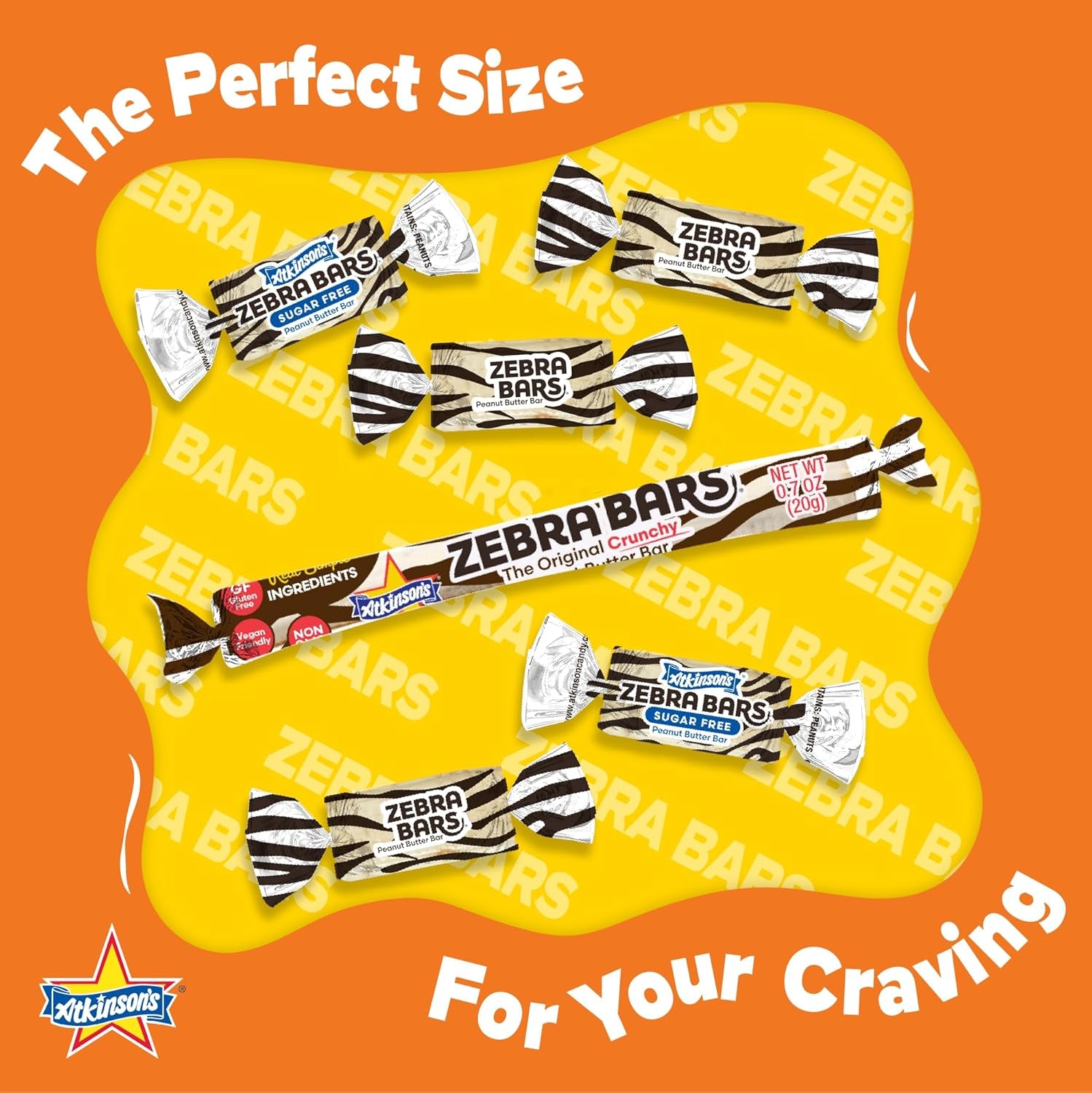 Peanut Butter Bars Crunchy Crispy Candy, 2 Lb Family Size Bag | Family Size Wrapped Bites, Gluten Free, Kosher, Vegan. a Nostalgic Texas Treat since 1932.