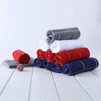 Kitchen Dish Cloths for Washing Dishes, Cotton Dish Rags for Drying Cleaning, Pack of 8 Dishcloths (Red, 12X12 Inches)