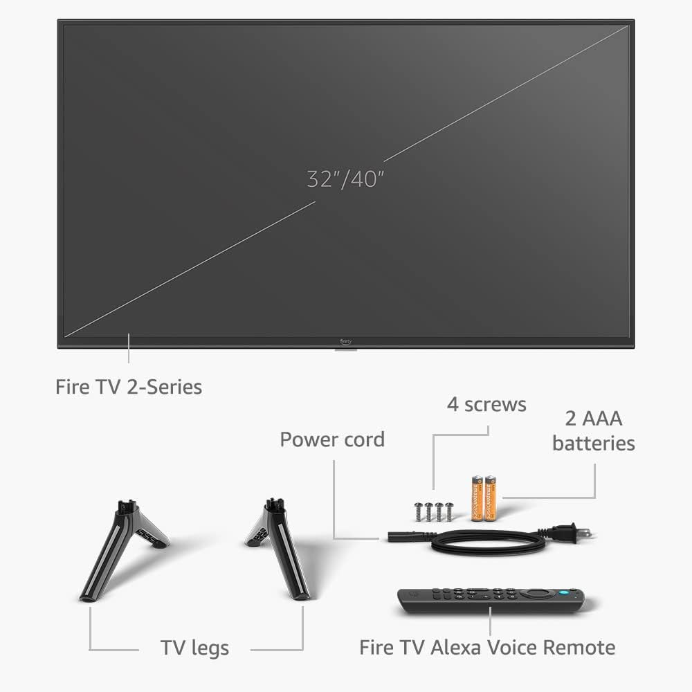 Fire TV 40" 2-Series, HD Smart TV with Fire TV Alexa Voice Remote, Stream Live TV without Cable