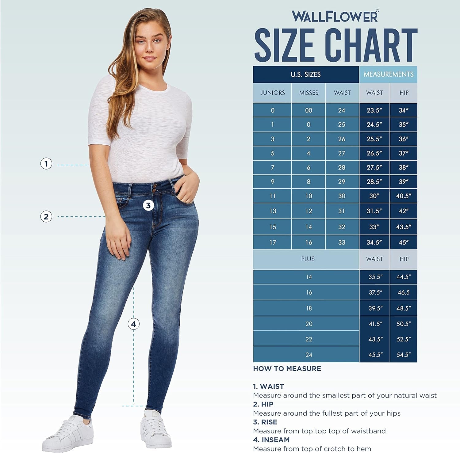 Luscious Curvy Bootcut Jeans for Women, Mid-Rise Insta Stretch Denim, Size-Inclusive Juniors Jeans