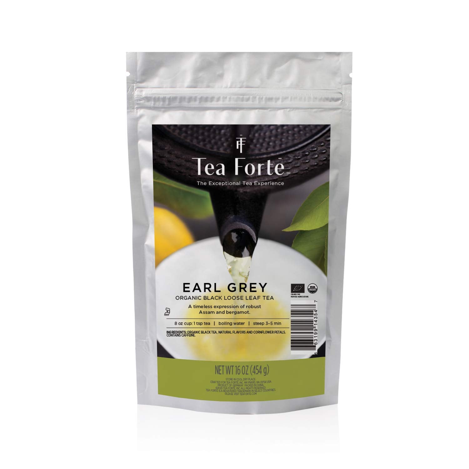 Earl Grey Loose Leaf Tea, 1 Lb Bulk Bag | Makes 160-175 Cups - Premium Handcrafted Loose Leaf Tea Blends - Resealable Bag