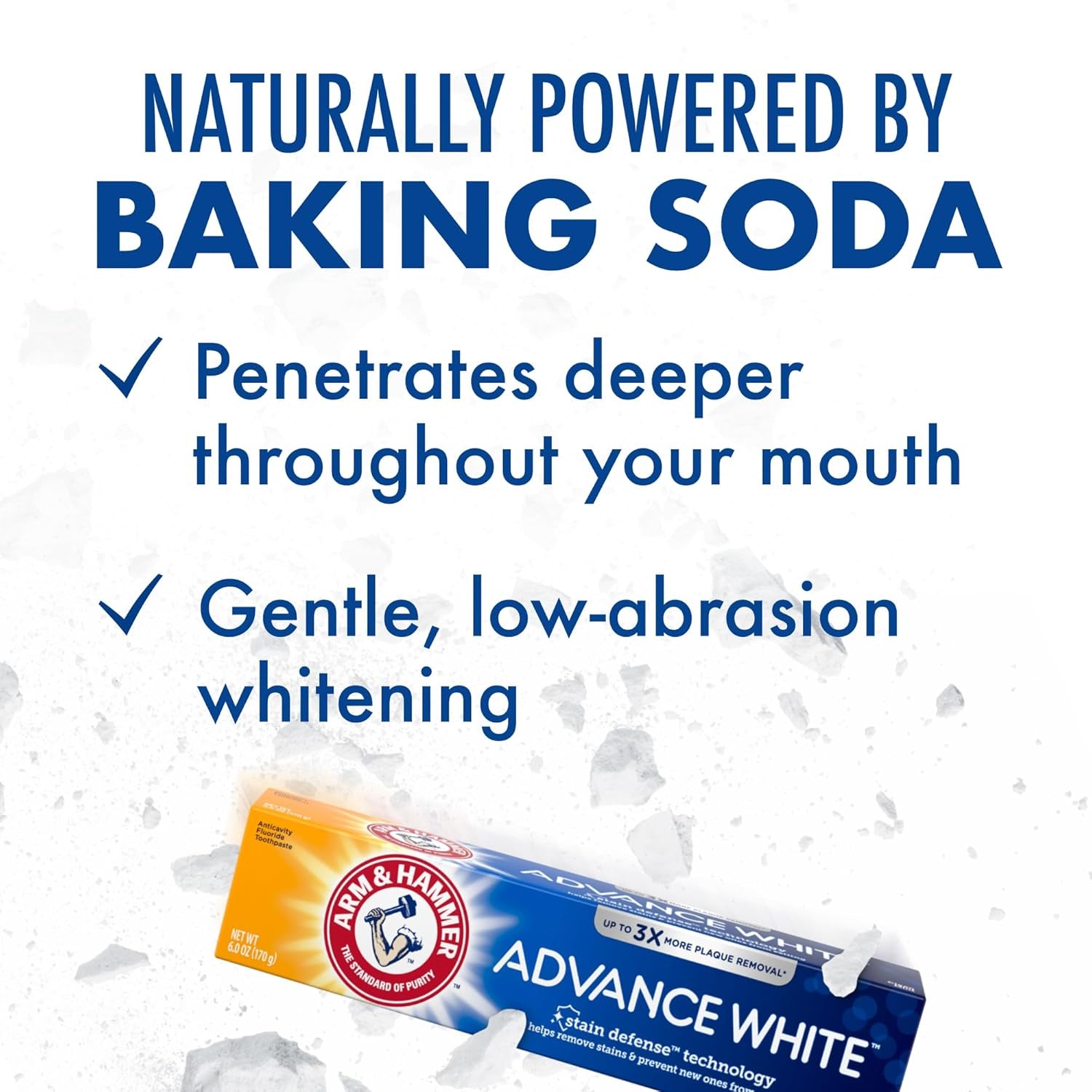 Advance White Toothpaste, Clean Mint Flavor, Stain Defense Technology, 6 Ounce (Pack of 4)