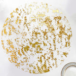 Disposable Gold Placemats Set of 50 Metallic Thin round 13 Inch Gold Doilies Mesh Pressed Fall Table Placemates 50 Pack Gold Charger Plates for Wedding, Birthday Party