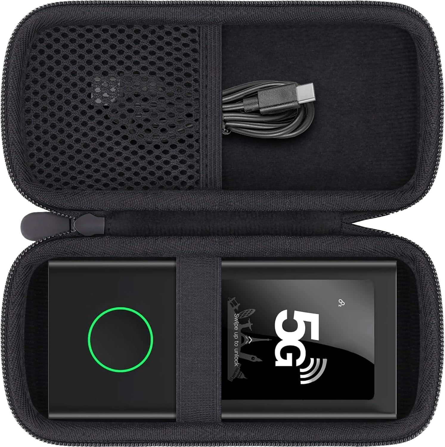 Hard Case for Glocalme Numen Air 5G Mobile Hotspot, Black | EVA Case Construction, Water-Resistant Design, Dust-Resistant Design, Protective Case Only