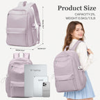 School Backpack for Teen Girls Lightweight College Backpack Women Travel Backpacks Waterproof High School Bookbag for Men Classic Casual Daypacks(Purple)