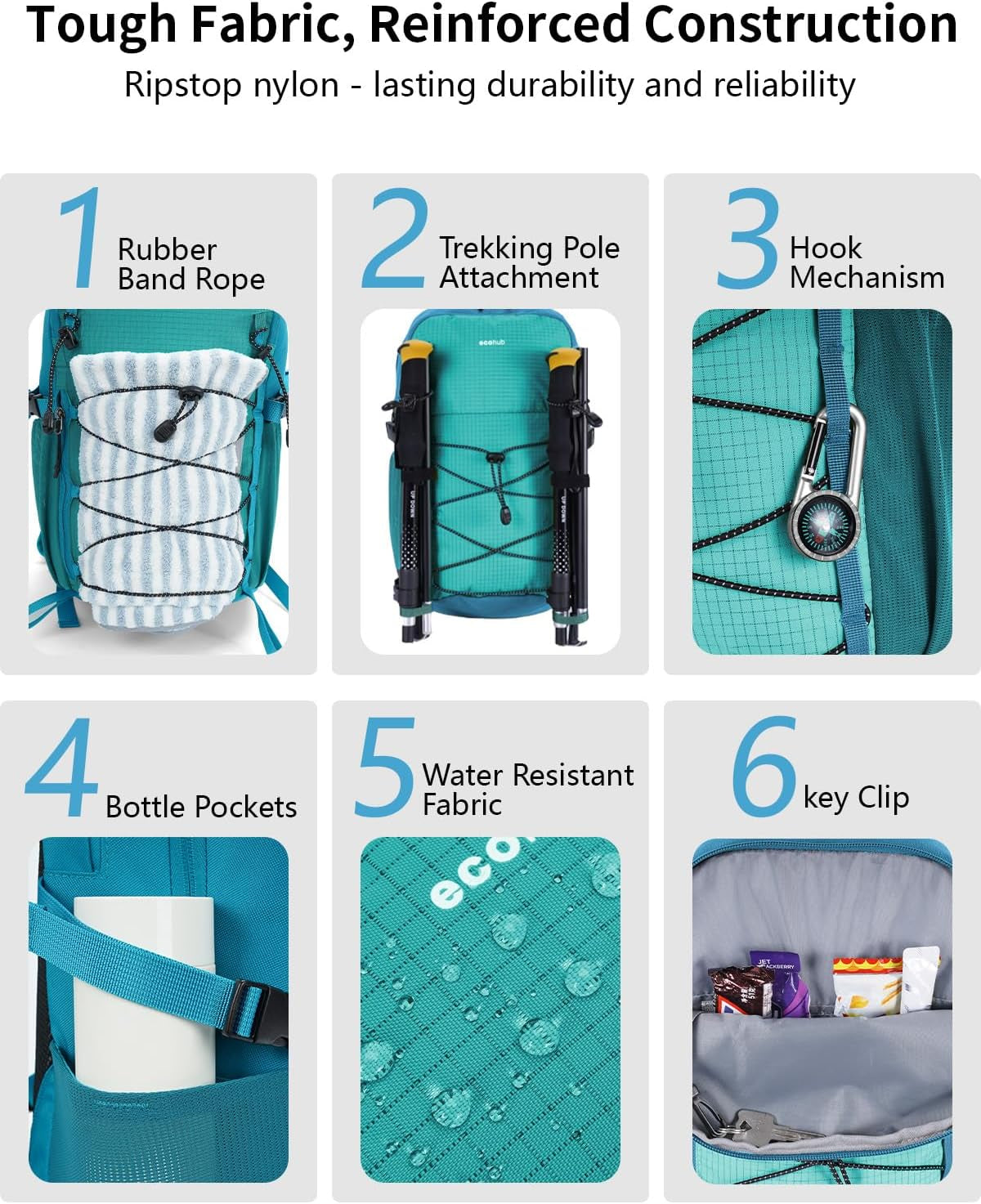 Small Hiking Backpack for Men Women, 20L Lightweight Travel Backpacks Water Resistant Camping Cycling Hiking Daypack