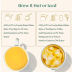 , Turmeric Ginger Herbal Tea Bags (100 Pyramid Tea Bags) Caffeine Free, Non GMO, Gluten Free | 100% Pure Herbal Blend - Savory & Spicy | Whole Loose Leaf Tea Bags