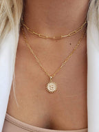 Layered Initial Necklaces for Women Trendy, Letter A-Z Necklace | 14K Gold-Plated, Paperclip Chain, Coin Initial Necklace, Necklaces for Teen Girl Gifts, Jewelry for Women, Gifts for Mom Wife