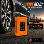 140 PSI Portable Tire Inflator for Cars, Motorcycles, Bikes & Balls | Portable Air Pump with Digital Pressure Gauge, Auto Shut-Off, Bright LED Light & Rechargeable Battery