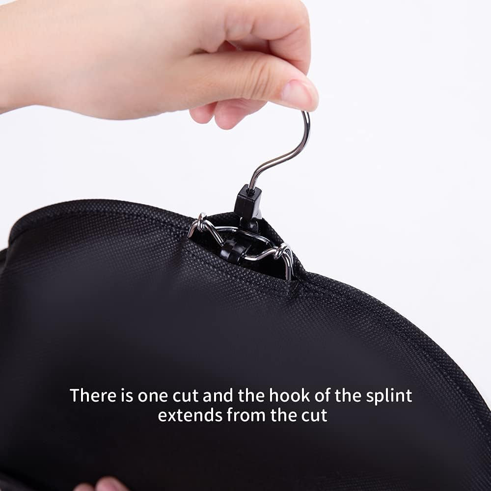 Wig Bags Storage with Hanger- 3PCS Hair Extensions Storage Bag Hair Hangers for Extensions Hairpieces Storage Holder (Black)