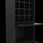 Kava 71" Tall Bar Cabinet with 16 Cubbies, Shelf, Concealable Tray and Double Door