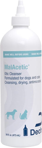 ® Otic Cleanser for Dogs and Cats, 16 Fl Oz | Cleansing, Drying; 2% Boric Acid; 2% Acetic Acid; Packaging May Vary