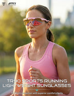 Sports Sunglasses for Men Women: UV400 Protection Running Sunglasses Wrap around Glasses for Cycling Baseball Fishing
