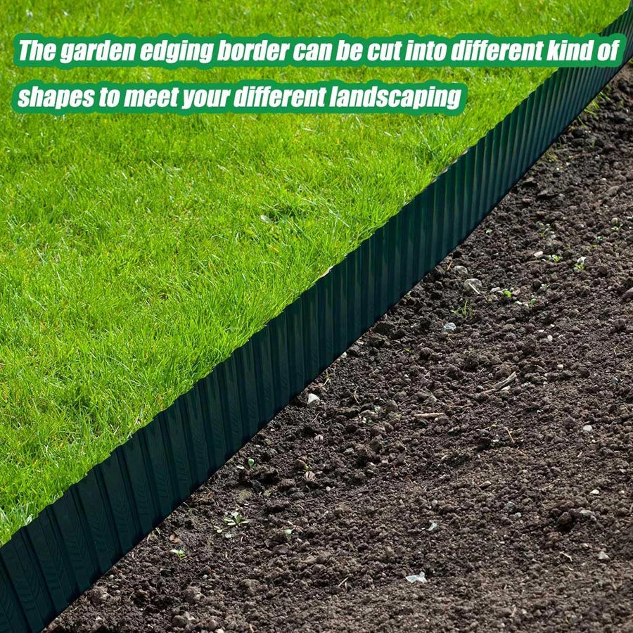 Landscape Edging Plastic Lawn Edging Corrugated Garden Edging Garden Edging Border for Lawn DIY Vegetable Flower Beds Deco