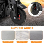 Kids Motorcycle, 6V Electric Ride on Car with Automatic Bubble Function, Foot Pedal, Headlight, Music, 3 Anti-Skip Wheels Vehicle for Children, Toddler Ages 3+