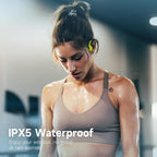 Bone Conduction Headphones Bluetooth 5.4, Open Ear Headphones with Mic, Wireless, 10H Playtime, IPX5 Waterproof Sports Headphones (Yellow)