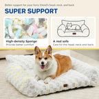 Cat Bed Cats Couch for Puppy and Kitten, Fluffy Pet Couch Small Dog Sofa Bed, Supportive Cat Sofa for Indoor Cats, Washable Cover & Non-Slip, 26 Inch, White