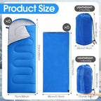 6 Pack Sleeping Bags with Fleece Liners for Adults Bulk, Lightweight Waterproof Camping Sleeping Bags Set for Summer Camp, Church Trip, Emergency Relief, Outdoor Hiking Backpacking