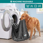 Dog Blanket for Small Medium Dogs Cats Puppies Kittens, Soft Sherpa Fleece Pet Blanket Throw, Reversible Plush Couch Cover Protector Crate Carrier Chair Machine Washable, 40X29, Solid Dark Gray