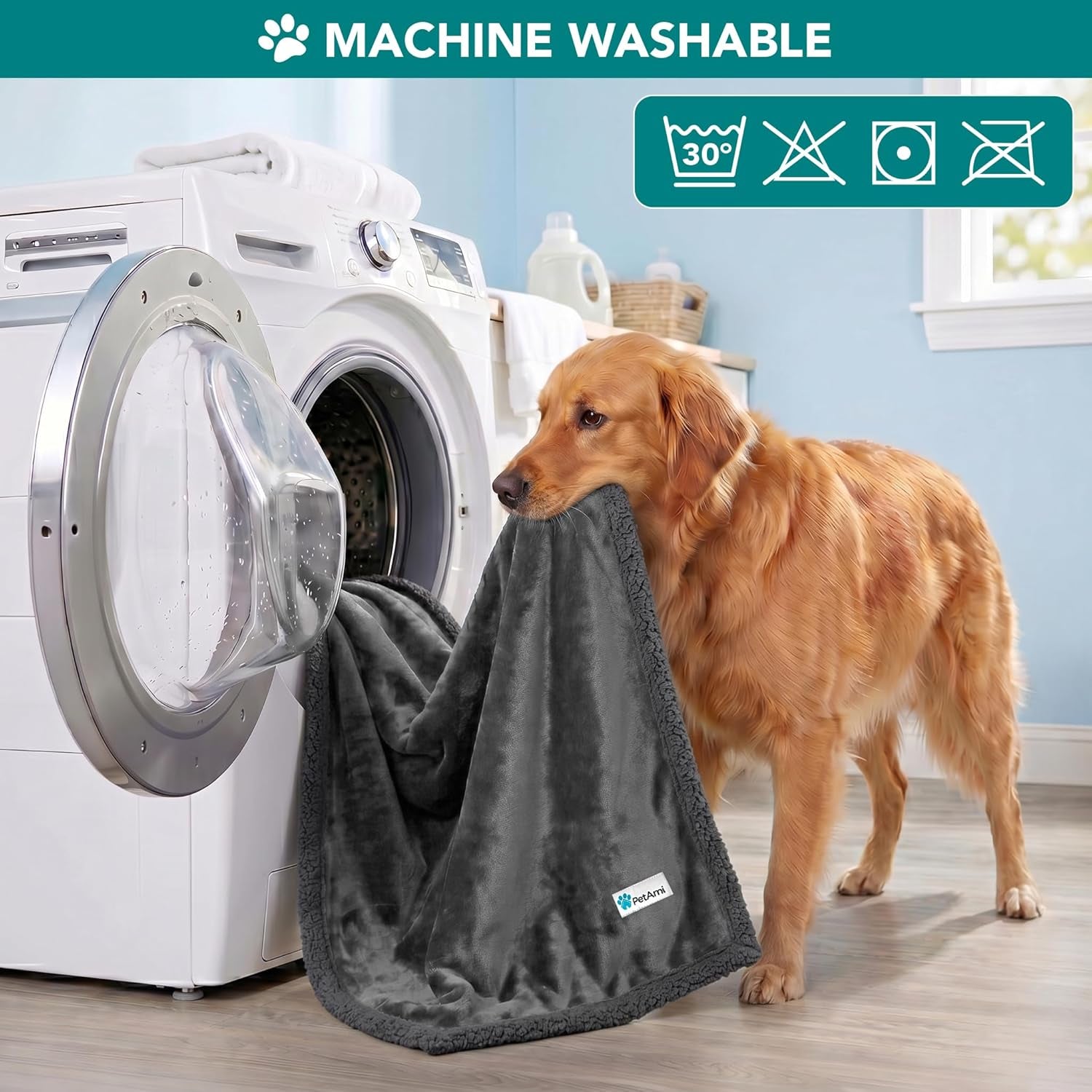 Dog Blanket for Small Medium Dogs Cats Puppies Kittens, Soft Sherpa Fleece Pet Blanket Throw, Reversible Plush Couch Cover Protector Crate Carrier Chair Machine Washable, 40X29, Solid Dark Gray