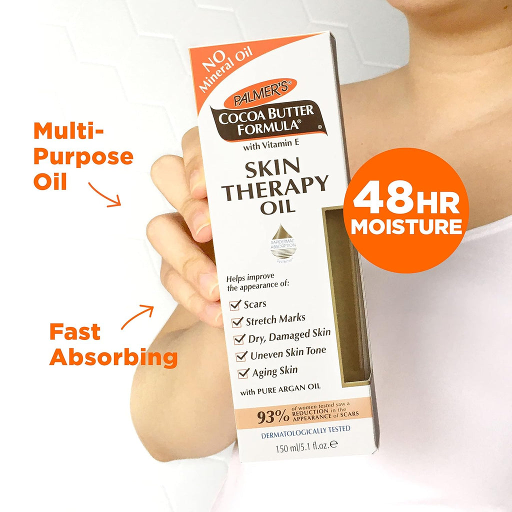 Cocoa Butter Formula Skin Therapy Moisturizing Body Oil with Vitamin E, 5.1 Ounces