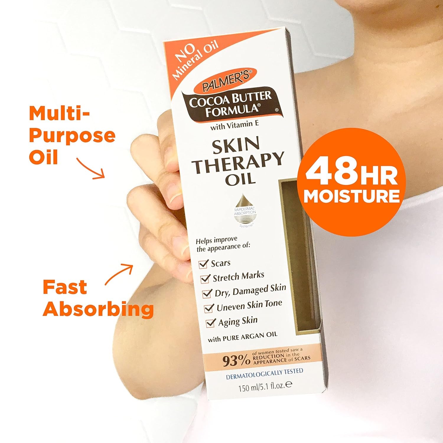 Cocoa Butter Formula Skin Therapy Moisturizing Body Oil with Vitamin E, 5.1 Ounces