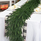 16FT Realistic Christmas Garland Pine Garland Real Touch Green Artificial Greenery Garland Artificial Pine Garlands,For Table Mantle Wall Indoor Outdoor Christmas All-Season Decorations