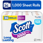 1000 Toilet Paper, 36 Rolls, 1000 Sheets per Roll