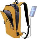 Backpack for Men Business Slim Laptop Bag | anti Theft Travel Backpacks 17.3 Inch Laptop Water Resistant Computer Bag for Work Office College, Yellow