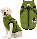 Winter Dog Coat with Harness Built in Waterproof Dog Jackets Warm Pet Fleece Vest Windproof Snow Jacket Snowsuit Reflective Dogs Cold Weather Coats for Puppy Small Medium Large Dogs Cats
