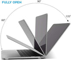 Compatible with 2022 2021 2020 Macbook Air 13 Inch Case M1 A2337 A2179 A1932, Hard Shell Case&Keyboard Cover&Screen Film for Mac Air 13 with Touch ID, Crystal Clear, AT13CYCL+2